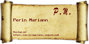 Perin Mariann névjegykártya
